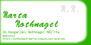 marta nothnagel business card